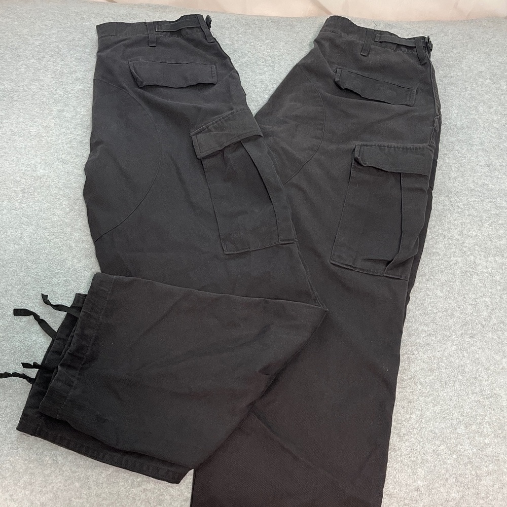 Black Tactical Cargo Pants Bundle Lot Mens Medium Skater Grunge Baggy